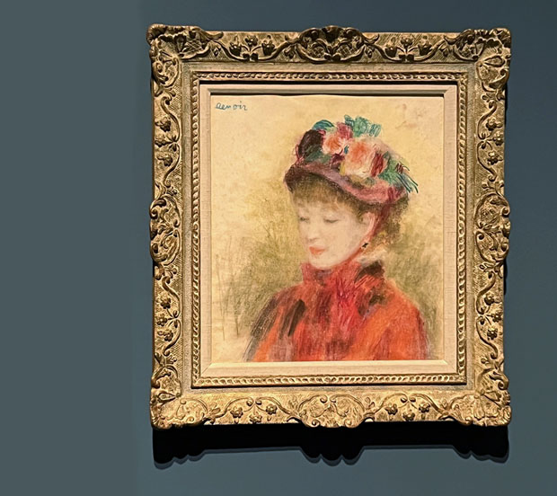 Auguste Renoir, Junge Frau mit Blumenhut Auguste Renoir, Junge Frau mit Blumenhut