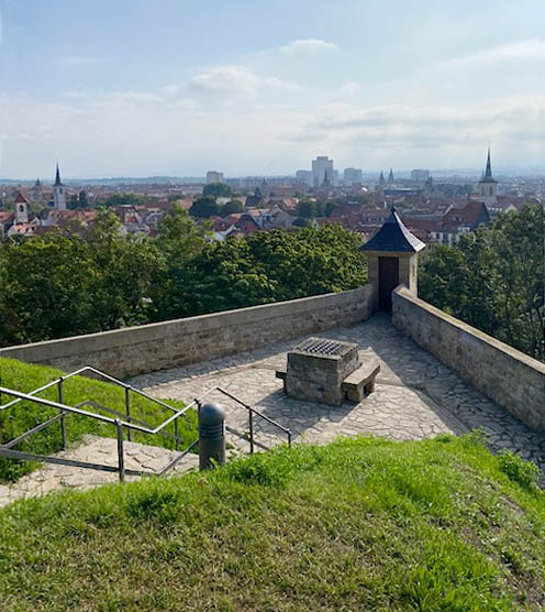 Erfurt Blick von der Zitadelle Petersberg