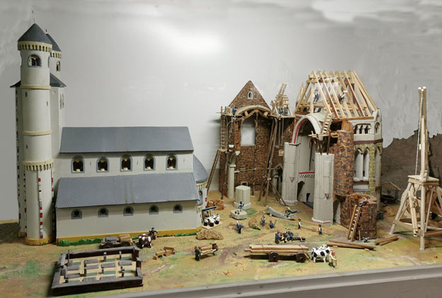 Münstermaifeld, Diorama der Bauarbeiten