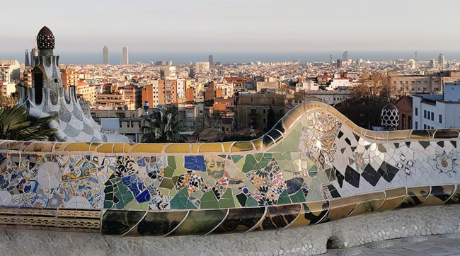 Blick vom Parc Guell über Barcelona