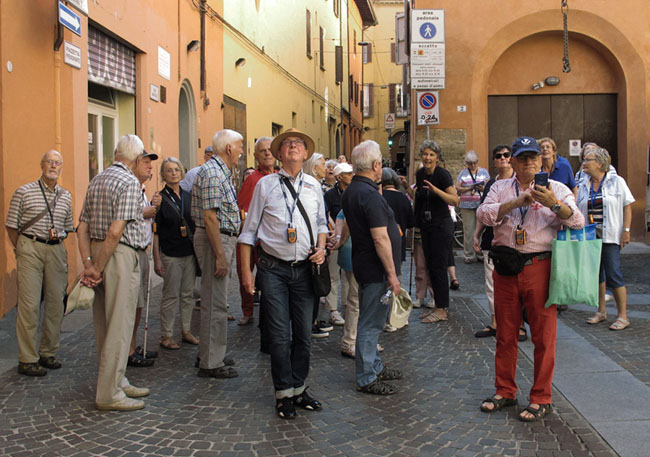 Bologna, Gruppe mit Frau Weidemann