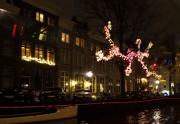 Amsterdam: Light Festival vom Boot aus