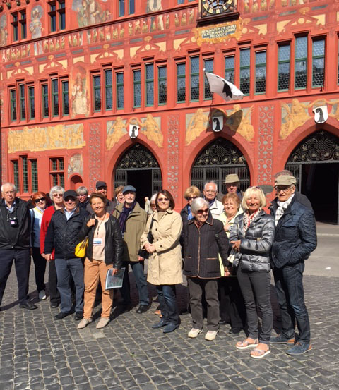 Basel, Teilnehmer vor dem Rathaus