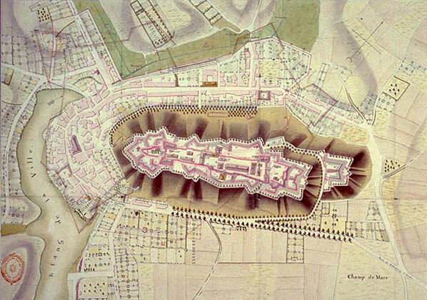 Bitche, Plan der Festung um 1800