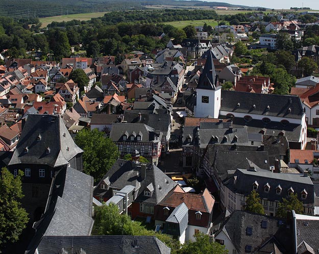 Idstein: Blick vom Hexenturm auf Altstadt