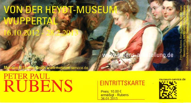Eintrittskarte zur Rubens-Ausstellung