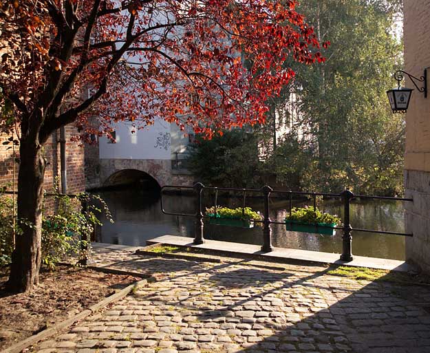 Gent: Herbst an einer Gracht