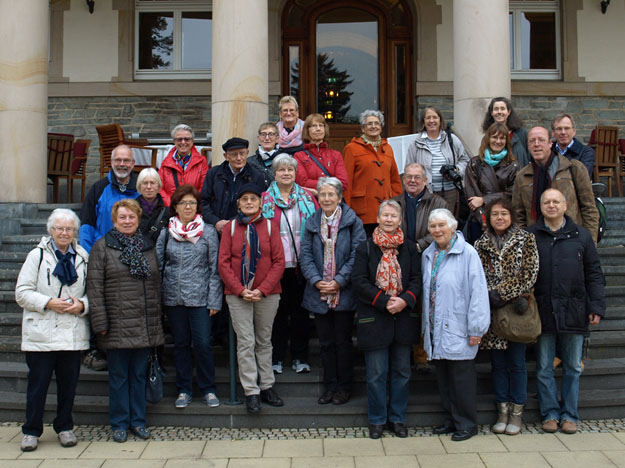 Falkenstein, Gruppenfoto auf der Hotelterrasse