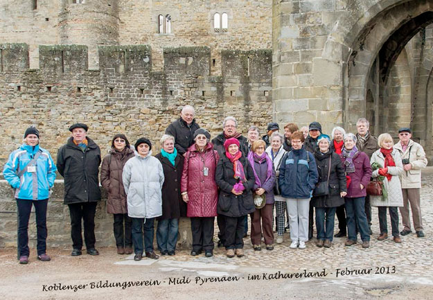 Reisegruppe in Carcassonne