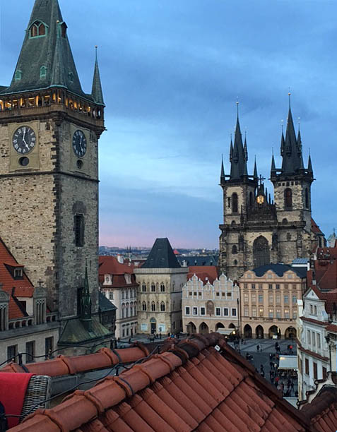 Prag, Blick von der Dachterrasse