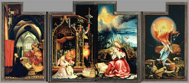 Isenheimer Altar (Wandelbild mit Verkündigung, Geburt und Auferstehung)