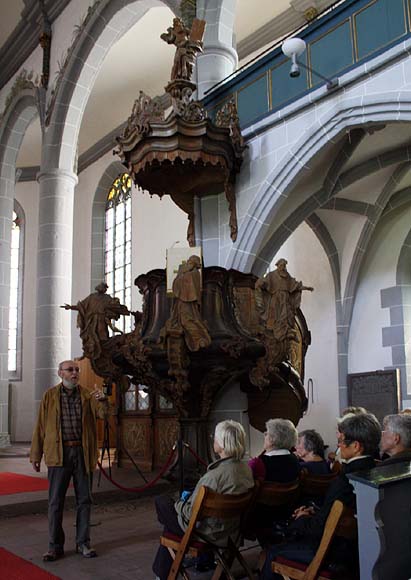 Lich, Marienstiftskirche, Kanzel aus Arnsburg