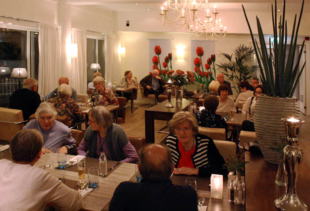 Nordwijk, Abendessen im Hotel Hogerhuys