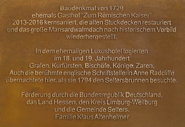 Niederselters, Tafel Röm. Kaiser