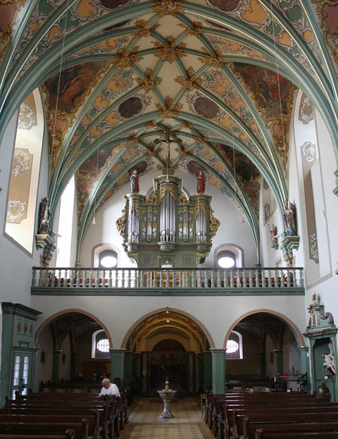 Spabrücken, Blick zur Orgel