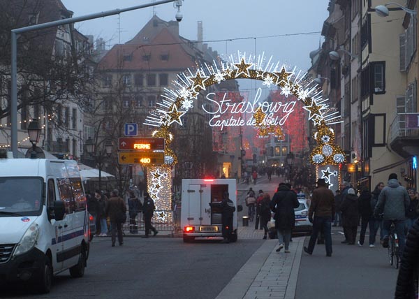 Strasbourg, Polizei und Militär sorgten für einen umfassenden Schutz