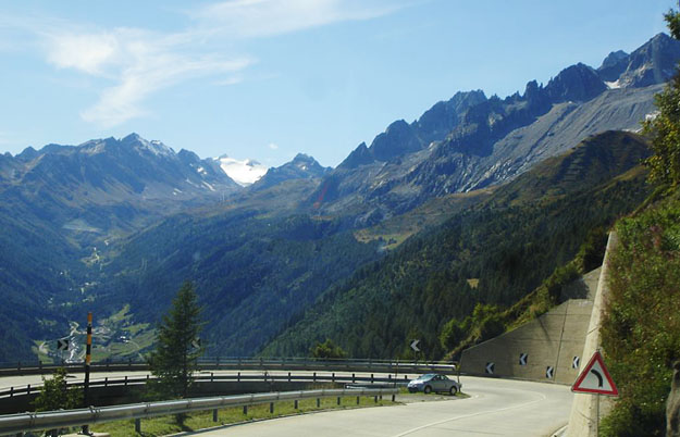 Fahrt über den Gotthard-Paß