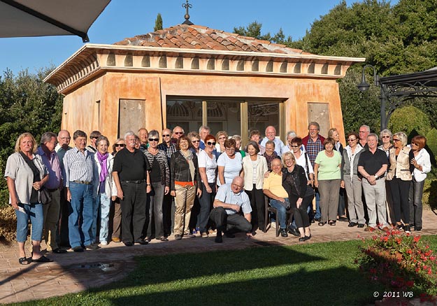 Toskana: Die Gruppe in Monteriggioni
