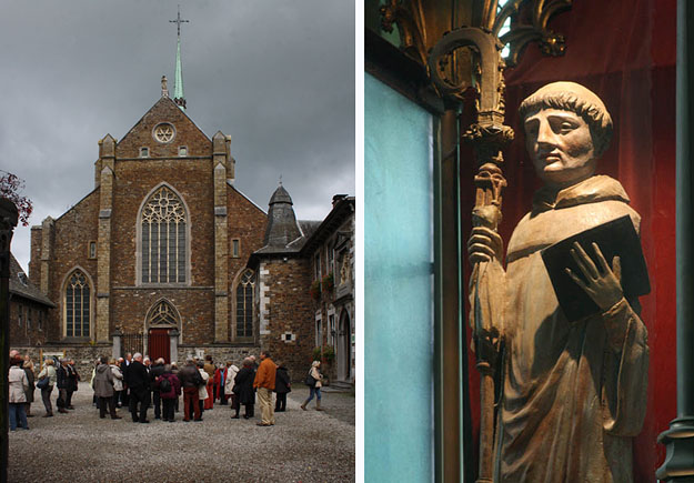 Val Dieu, Klosterkirche u. Hlg. Bernhard