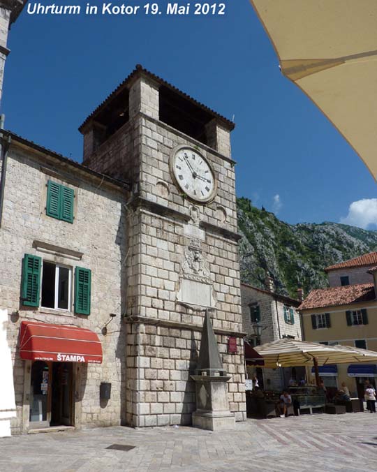 Kotor, Der Uhrturm