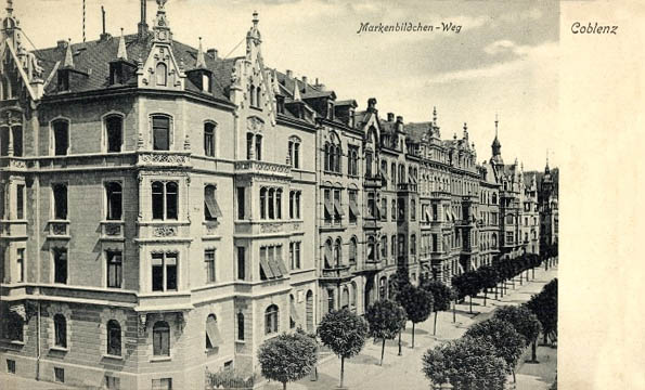 Hist. Postkarte vom Markenbildchenweg