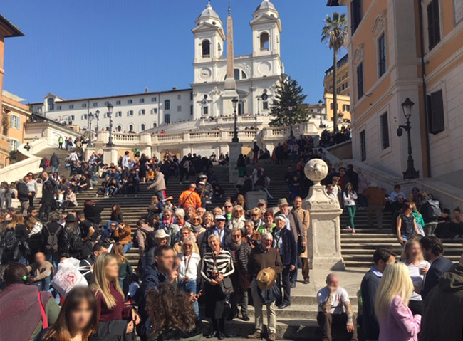 Rom, Span.Treppe mit Gruppe