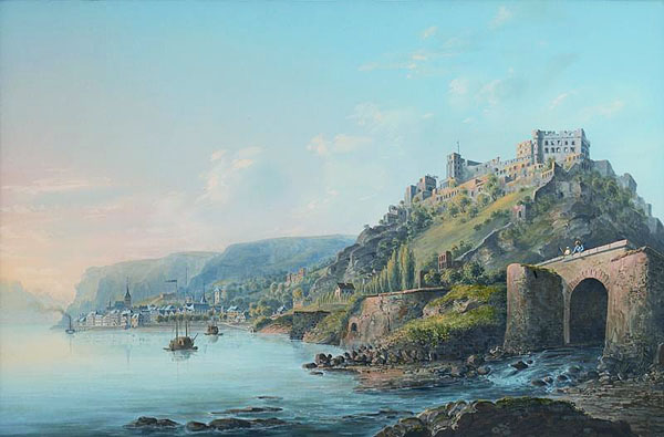Bleuler: Rheinfels um 1840