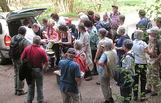 Gruppe bei der Mittagsrast